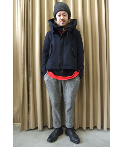 MIDWEST（ミッドウエスト）の「DIET  BUTCHER SLIM SKIN × MIDWEST別注 ショートモッズ メルトン（その他アウター・メンズ・ブラック/ネイビー・1/2）」の14枚目の写真