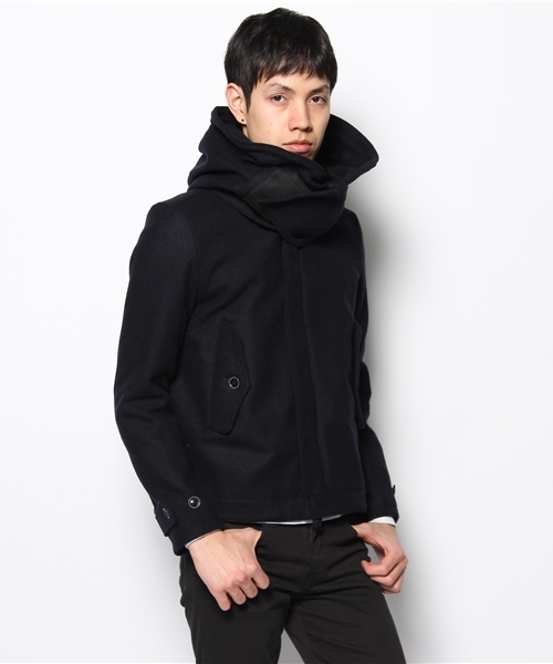 MIDWEST（ミッドウエスト）の「DIET  BUTCHER SLIM SKIN × MIDWEST別注 ショートモッズ メルトン（その他アウター・メンズ・ブラック/ネイビー・1/2）」の11枚目の写真