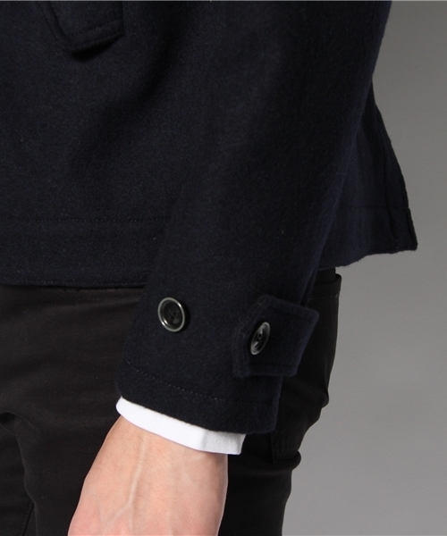 MIDWEST（ミッドウエスト）の「DIET  BUTCHER SLIM SKIN × MIDWEST別注 ショートモッズ メルトン（その他アウター・メンズ・ブラック/ネイビー・1/2）」の8枚目の写真