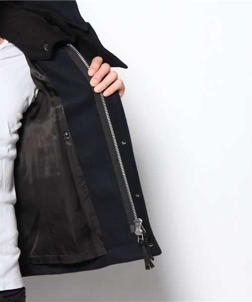 MIDWEST（ミッドウエスト）の「DIET  BUTCHER SLIM SKIN × MIDWEST別注 ショートモッズ メルトン（その他アウター・メンズ・ブラック/ネイビー・1/2）」の15枚目の写真