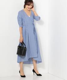 Jewel Changes | JC Ly/C ストライプローン カシュクール ワンピース(ワンピース)