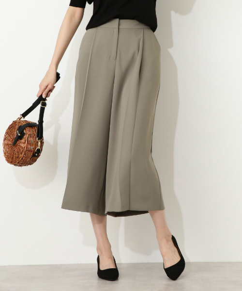 NATURAL BEAUTY BASIC（ナチュラルビューティーベーシック）の「◆ベネシャンワイドパンツ（その他パンツ・レディース・カーキ/ブラウン/ネイビー・MEDIUM/LARGE/SMALL/X-SMALL）」の3枚目の写真