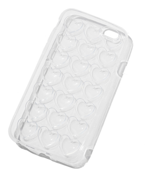 Spinns スピンズ の ３dハート クリア モバイルケース スマホケース カバー Wear