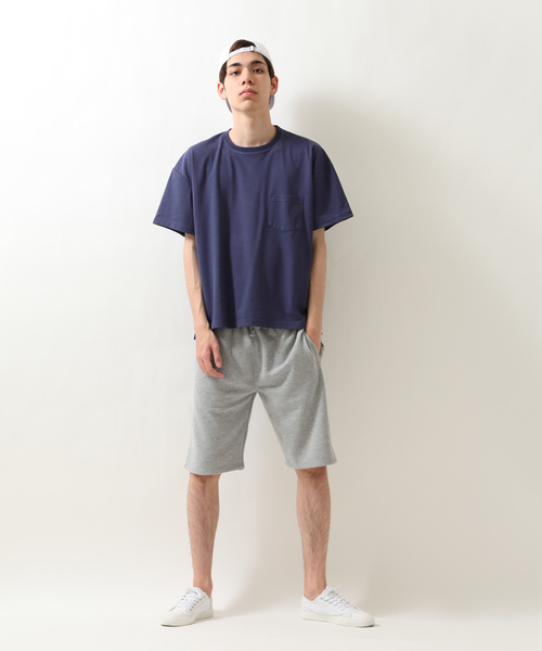 ZIP FIVE(ジップファイブ)の「鹿の子ドロップショルダービッグシルエットTEE(Tシャツ/カットソー・メンズ・ブラック/パープル/ネイビー/オフホワイト/カーキ/ライム/オレンジ・MEDIUM/LARGE/X-LARGE)」の12枚目の写真