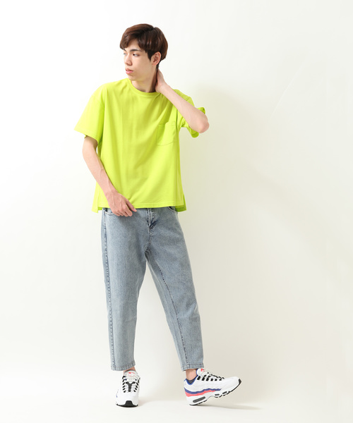 ZIP FIVE(ジップファイブ)の「鹿の子ドロップショルダービッグシルエットTEE(Tシャツ/カットソー・メンズ・ブラック/パープル/ネイビー/オフホワイト/カーキ/ライム/オレンジ・MEDIUM/LARGE/X-LARGE)」の11枚目の写真