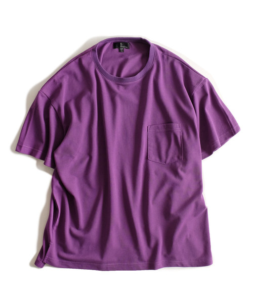 ZIP FIVE(ジップファイブ)の「鹿の子ドロップショルダービッグシルエットTEE(Tシャツ/カットソー・メンズ・ブラック/パープル/ネイビー/オフホワイト/カーキ/ライム/オレンジ・MEDIUM/LARGE/X-LARGE)」の15枚目の写真