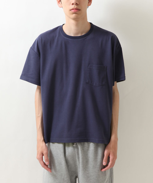 ZIP FIVE(ジップファイブ)の「鹿の子ドロップショルダービッグシルエットTEE(Tシャツ/カットソー・メンズ・ブラック/パープル/ネイビー/オフホワイト/カーキ/ライム/オレンジ・MEDIUM/LARGE/X-LARGE)」の17枚目の写真