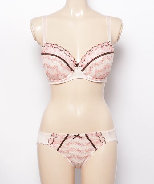 AMOSTYLE BY Triumph(アモスタイルバイトリンプ)の「夢みるブラ ブラ&ショーツセット【Eカップ】AMST1170 WHU + Hikini(ブラ&ショーツ・レディース・ホワイト/ピンク・E65/E70/E75)」の8枚目の写真