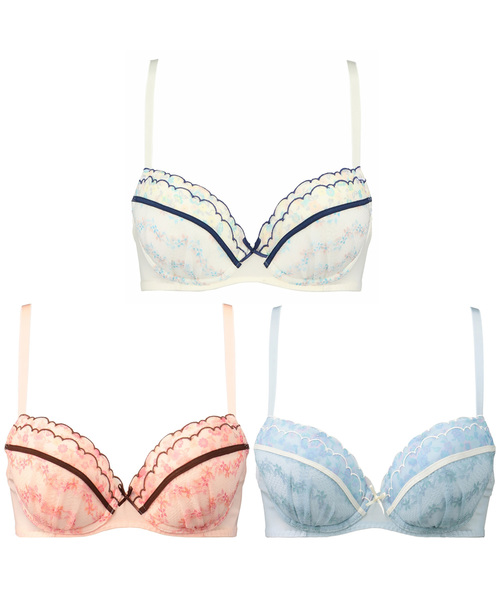 AMOSTYLE BY Triumph(アモスタイルバイトリンプ)の「夢みるブラ ブラ&ショーツセット【Eカップ】AMST1170 WHU + Hikini(ブラ&ショーツ・レディース・ホワイト/ピンク・E65/E70/E75)」の7枚目の写真