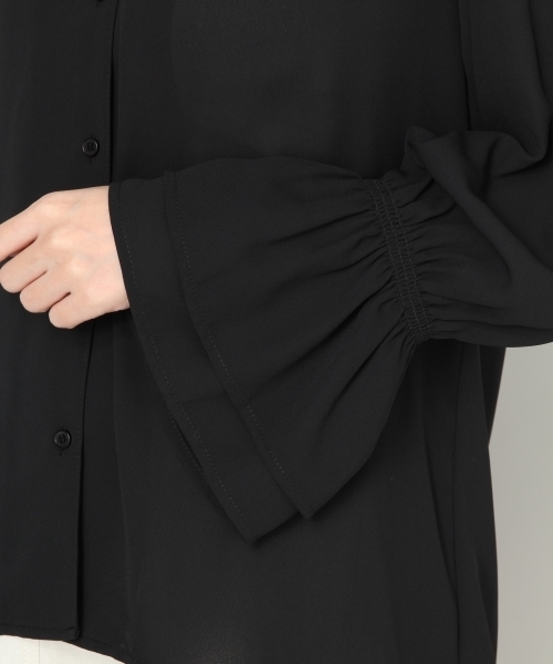 LOWRYS FARM（ローリーズファーム）の「ワイドカラーブラウス　804857（シャツ/ブラウス・レディース・オフホワイト/ブラック/イエロー・MEDIUM/LARGE）」の11枚目の写真