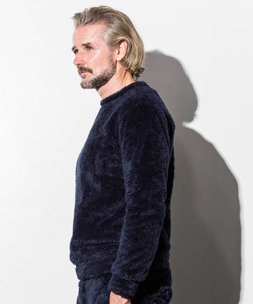 1piu1uguale3 RELAX（ウノピュウノウグァーレトレリラックス）の「1PIU1UGUALE3 RELAX(ウノピゥウノウグァーレトレ)両面ボアフリースプルオーバー（スウェット・メンズ・ブラック/グレー/ネイビー・SMALL/MEDIUM/LARGE/X-LARGE/XX-LARGE）」の7枚目の写真