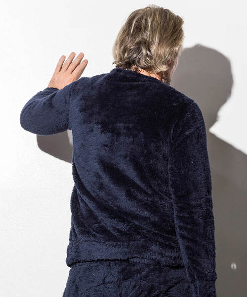 1piu1uguale3 RELAX（ウノピュウノウグァーレトレリラックス）の「1PIU1UGUALE3 RELAX(ウノピゥウノウグァーレトレ)両面ボアフリースプルオーバー（スウェット・メンズ・ブラック/グレー/ネイビー・SMALL/MEDIUM/LARGE/X-LARGE/XX-LARGE）」の8枚目の写真