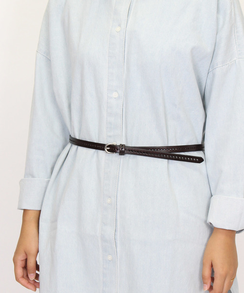 LuuNa（ルーナ）の「カウレザー ベルト（ベルト・レディース・ブラック/レッド/チョコ/キャメル・FREE）」の10枚目の写真