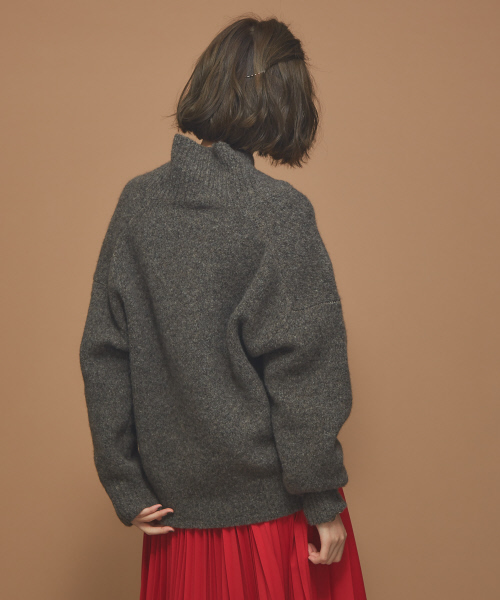 Abahouse Devinette(ドゥヴィネット)の「ウールタムストレッチプルオーバー(ニット/セーター・レディース・ダークブラウン/オレンジ/アイボリー・フリー)」の16枚目の写真