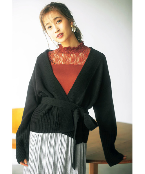 GeeRA(ジーラ)の「レース切替裏シャギープルオーバー(Tシャツ/カットソー・レディース・ブラック/グレー/ボルドー/オフホワイト/ブラウン・X-LARGE/SMALL/MEDIUM/LARGE)」の14枚目の写真