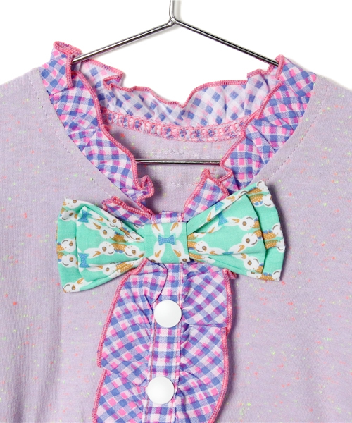 fafa（フェフェ）の「SASHA | トップス（Tシャツ/カットソー・キッズ・ブルー/ラベンダー・80/90/100）」の4枚目の写真