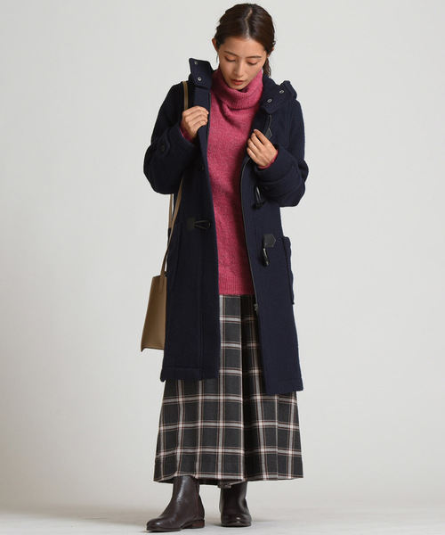 LIPSTAR（リップスター）の「カラートップブークレータートルニット（ニット/セーター・レディース・ネイビー/ピンク/イエロー/グレー・M）」の18枚目の写真