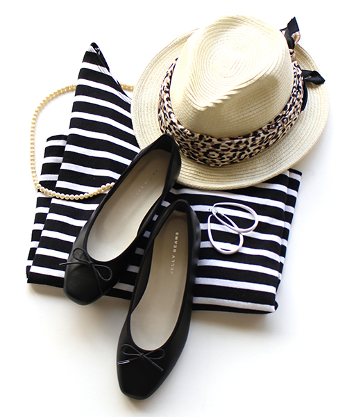 JELLY BEANS（ジェリービーンズ）の「【WEB限定】【Made in Japan】スクエアトゥバレエシューズ(103-71370)JELLY BEANS(ジェリービーンズ)（バレエシューズ・レディース・ブラック/パープル/シルバー/アイボリー/マルチ/ストライプ・23/24/25/22/22.5/24.5/23.5）」の3枚目の写真