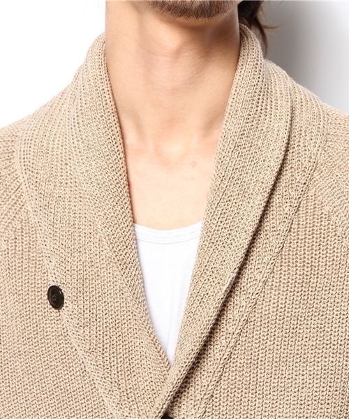 KATHARINE HAMNETT LONDON （キャサリンハムネットロンドン）の「COTTON TAPE CARDIGAN / コットンテープカーディガン（カーディガン/ボレロ・メンズ・ホワイト/モカ/ブルー・MEDIUM/LARGE）」の10枚目の写真