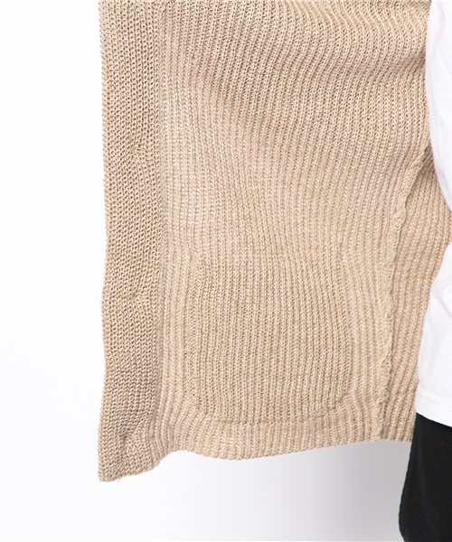 KATHARINE HAMNETT LONDON （キャサリンハムネットロンドン）の「COTTON TAPE CARDIGAN / コットンテープカーディガン（カーディガン/ボレロ・メンズ・ホワイト/モカ/ブルー・MEDIUM/LARGE）」の4枚目の写真