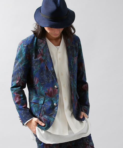 MONKEY TIME(モンキータイム)の「MT∴ ダークトロピカル プリント 3B ブレザー◆(テーラードジャケット・メンズ・ブラック/ネイビー・MEDIUM/SMALL/LARGE)」の22枚目の写真