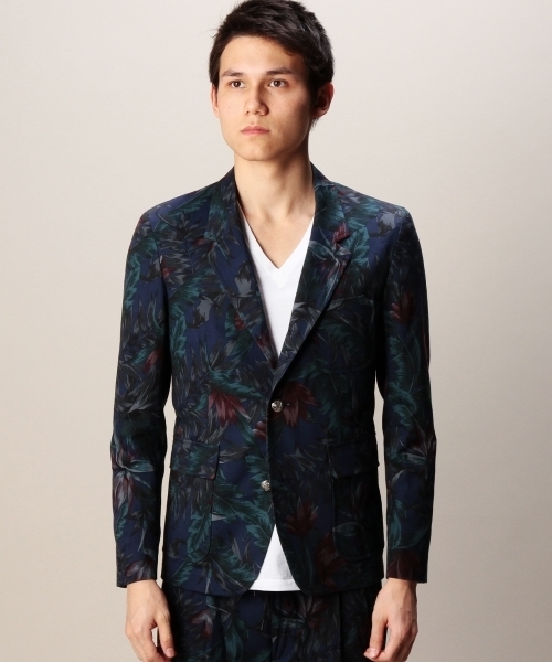 MONKEY TIME(モンキータイム)の「MT∴ ダークトロピカル プリント 3B ブレザー◆(テーラードジャケット・メンズ・ブラック/ネイビー・MEDIUM/SMALL/LARGE)」の12枚目の写真