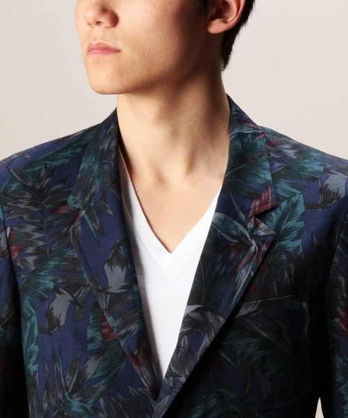 MONKEY TIME(モンキータイム)の「MT∴ ダークトロピカル プリント 3B ブレザー◆(テーラードジャケット・メンズ・ブラック/ネイビー・MEDIUM/SMALL/LARGE)」の15枚目の写真