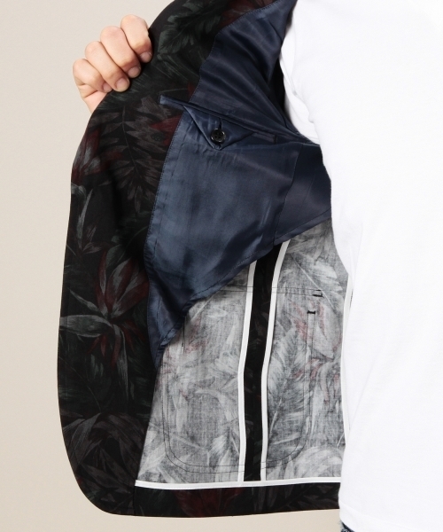 MONKEY TIME(モンキータイム)の「MT∴ ダークトロピカル プリント 3B ブレザー◆(テーラードジャケット・メンズ・ブラック/ネイビー・MEDIUM/SMALL/LARGE)」の19枚目の写真