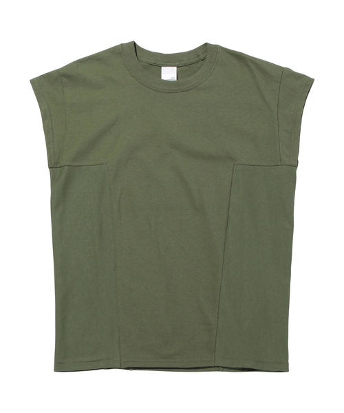 MONKEY TIME(モンキータイム)の「<PRE_> GUSSET SLEEVELESS T/ノースリーブ(Tシャツ/カットソー・メンズ・ダークブラウン/オリーブ・MEDIUM/LARGE)」の1枚目の写真