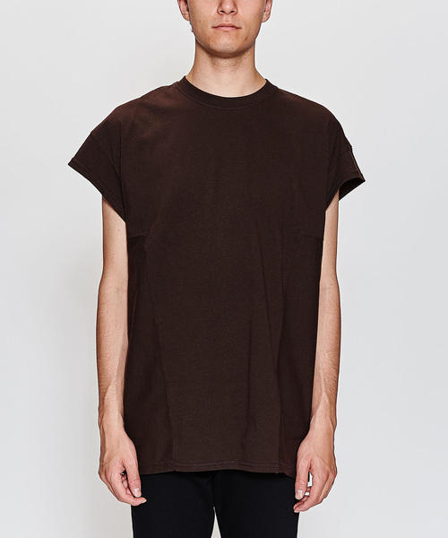 MONKEY TIME(モンキータイム)の「<PRE_> GUSSET SLEEVELESS T/ノースリーブ(Tシャツ/カットソー・メンズ・ダークブラウン/オリーブ・MEDIUM/LARGE)」の9枚目の写真