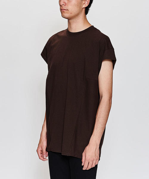 MONKEY TIME(モンキータイム)の「<PRE_> GUSSET SLEEVELESS T/ノースリーブ(Tシャツ/カットソー・メンズ・ダークブラウン/オリーブ・MEDIUM/LARGE)」の10枚目の写真
