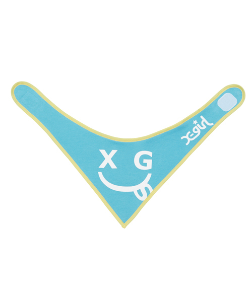 X-girl Stages（エックスガールステージス）の「XGS  BIB  SMILEY（スタイ/よだれかけ・キッズ・アッシュグレー/ピンク/ブルー・ONE SIZE）」の6枚目の写真