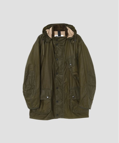 MARGARET HOWELL(マーガレットハウエル)の「WAXED COTTON(ステンカラーコート)」|カーキ