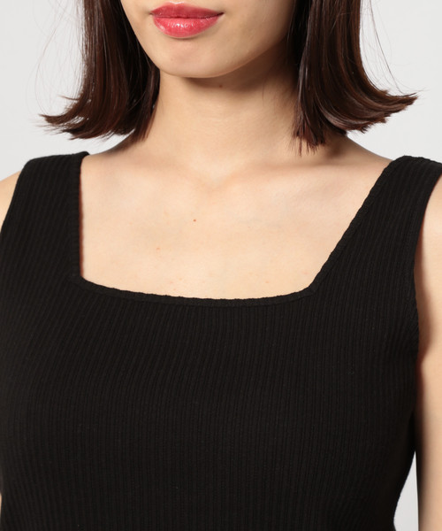 PAGEBOY(ページボーイ)の「テレコスクエアタンク(Tシャツ/カットソー・レディース・ブラック/ダークブラウン/ベージュ/オフホワイト・FREE)」の16枚目の写真