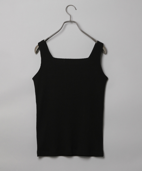 PAGEBOY(ページボーイ)の「テレコスクエアタンク(Tシャツ/カットソー・レディース・ブラック/ダークブラウン/ベージュ/オフホワイト・FREE)」の17枚目の写真