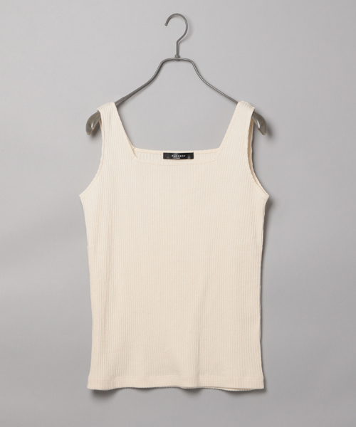 PAGEBOY(ページボーイ)の「テレコスクエアタンク(Tシャツ/カットソー・レディース・ブラック/ダークブラウン/ベージュ/オフホワイト・FREE)」の18枚目の写真