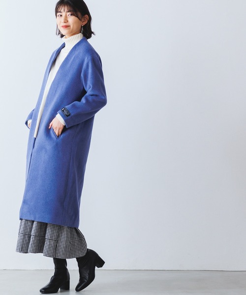 OMNES Supremo（オムネス　スプレモ）の「JET PREMIA ノーカラーコート（ノーカラージャケット・レディース・ホワイト/ライトグレー/ネイビー/オレンジ/ダークブルー/キャメル・FREE）」の22枚目の写真
