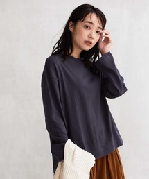 長袖前後差プルオーバー〇*