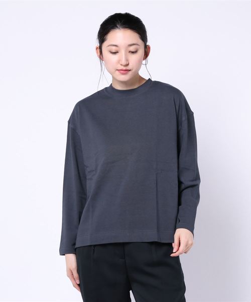 CRAFT STANDARD BOUTIQUE(クラフトスタンダードブティック)の「長袖前後差プルオーバー〇*(Tシャツ/カットソー・レディース・ダークグレー/ホワイト系その他/ブラック系その他4/グレー系その他4/キャメル/その他7・M/L)」の8枚目の写真