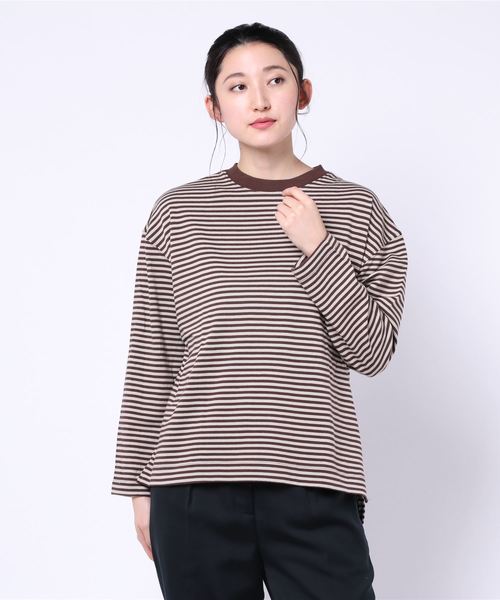 CRAFT STANDARD BOUTIQUE(クラフトスタンダードブティック)の「長袖前後差プルオーバー〇*(Tシャツ/カットソー・レディース・ダークグレー/ホワイト系その他/ブラック系その他4/グレー系その他4/キャメル/その他7・M/L)」の10枚目の写真