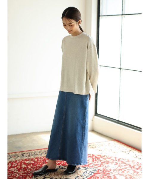 CRAFT STANDARD BOUTIQUE(クラフトスタンダードブティック)の「長袖前後差プルオーバー〇*(Tシャツ/カットソー・レディース・ダークグレー/ホワイト系その他/ブラック系その他4/グレー系その他4/キャメル/その他7・M/L)」の11枚目の写真