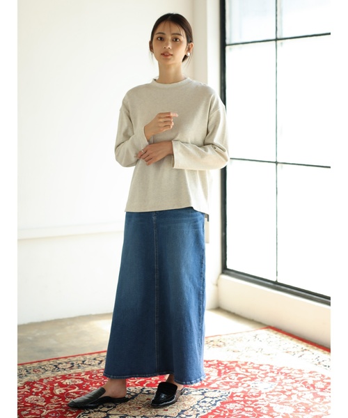 CRAFT STANDARD BOUTIQUE(クラフトスタンダードブティック)の「長袖前後差プルオーバー〇*(Tシャツ/カットソー・レディース・ダークグレー/ホワイト系その他/ブラック系その他4/グレー系その他4/キャメル/その他7・M/L)」の12枚目の写真