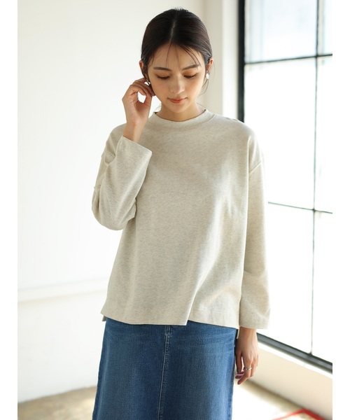 CRAFT STANDARD BOUTIQUE(クラフトスタンダードブティック)の「長袖前後差プルオーバー〇*(Tシャツ/カットソー・レディース・ダークグレー/ホワイト系その他/ブラック系その他4/グレー系その他4/キャメル/その他7・M/L)」の14枚目の写真