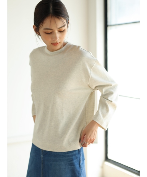 CRAFT STANDARD BOUTIQUE(クラフトスタンダードブティック)の「長袖前後差プルオーバー〇*(Tシャツ/カットソー・レディース・ダークグレー/ホワイト系その他/ブラック系その他4/グレー系その他4/キャメル/その他7・M/L)」の15枚目の写真