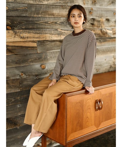 CRAFT STANDARD BOUTIQUE(クラフトスタンダードブティック)の「長袖前後差プルオーバー〇*(Tシャツ/カットソー・レディース・ダークグレー/ホワイト系その他/ブラック系その他4/グレー系その他4/キャメル/その他7・M/L)」の16枚目の写真