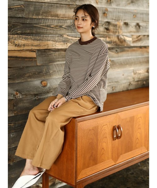 CRAFT STANDARD BOUTIQUE(クラフトスタンダードブティック)の「長袖前後差プルオーバー〇*(Tシャツ/カットソー・レディース・ダークグレー/ホワイト系その他/ブラック系その他4/グレー系その他4/キャメル/その他7・M/L)」の17枚目の写真