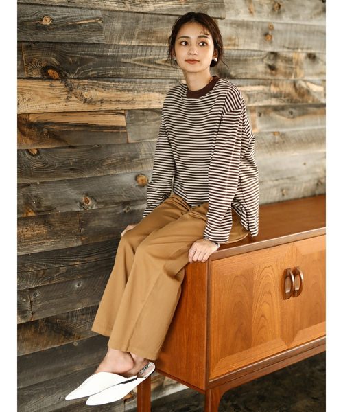 CRAFT STANDARD BOUTIQUE(クラフトスタンダードブティック)の「長袖前後差プルオーバー〇*(Tシャツ/カットソー・レディース・ダークグレー/ホワイト系その他/ブラック系その他4/グレー系その他4/キャメル/その他7・M/L)」の18枚目の写真