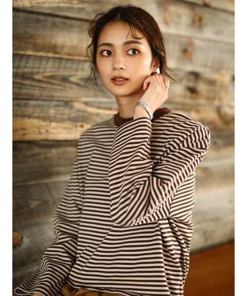 CRAFT STANDARD BOUTIQUE(クラフトスタンダードブティック)の「長袖前後差プルオーバー〇*(Tシャツ/カットソー・レディース・ダークグレー/ホワイト系その他/ブラック系その他4/グレー系その他4/キャメル/その他7・M/L)」の19枚目の写真