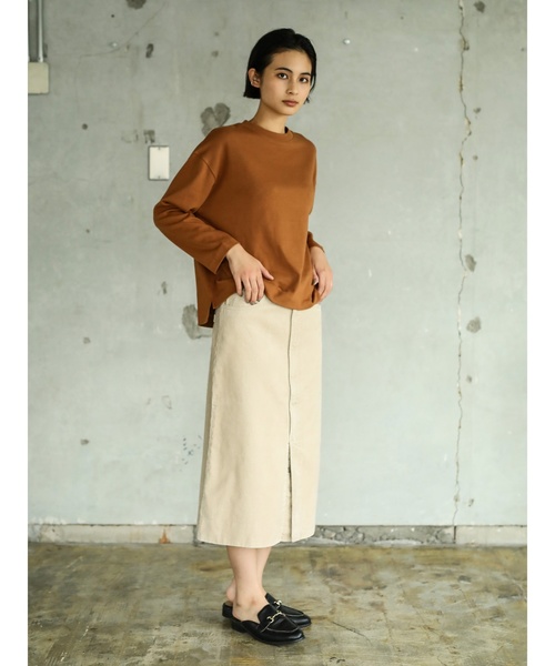 CRAFT STANDARD BOUTIQUE(クラフトスタンダードブティック)の「長袖前後差プルオーバー〇*(Tシャツ/カットソー・レディース・ダークグレー/ホワイト系その他/ブラック系その他4/グレー系その他4/キャメル/その他7・M/L)」の21枚目の写真