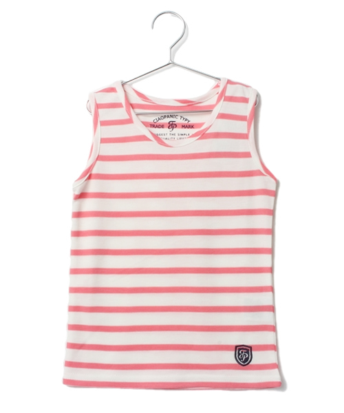 CIAOPANIC TYPY(チャオパニックティピー)の「KIDS ワンポイントタンクトップ(タンクトップ・キッズ・ブラック/チャコールグレー/ホワイト/ターコイズブルー/ブルー/ピンク/グレー・115/135/125/95/105)」の7枚目の写真